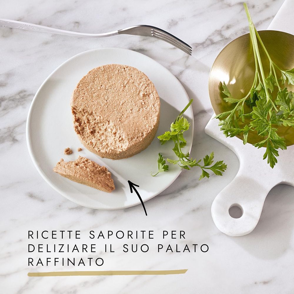 GOURMET Gold Cibo Umido per Gatti Adulti, Mousse con Pesce dell'Oceano, lattina da 85g