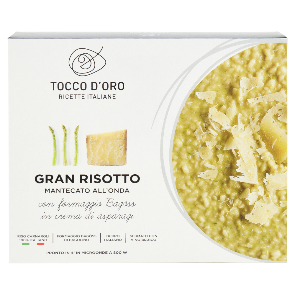 Tocco D'Oro Gran Risotto con formaggio Bag&ograve;ss in crema di asparagi 270 g