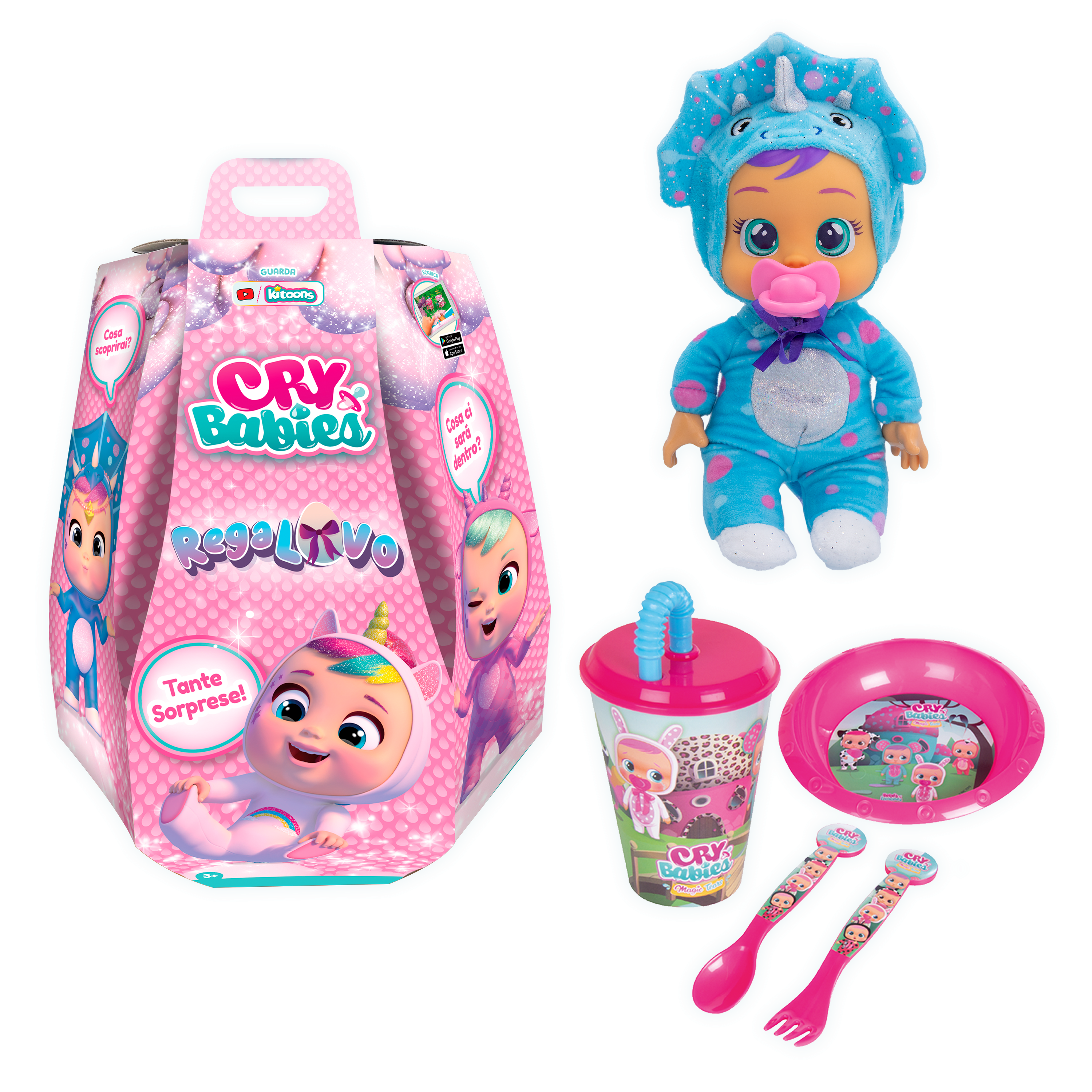 IMC Toys Cry Babies Regalovo , uovo con bambola sorpresa e accessori