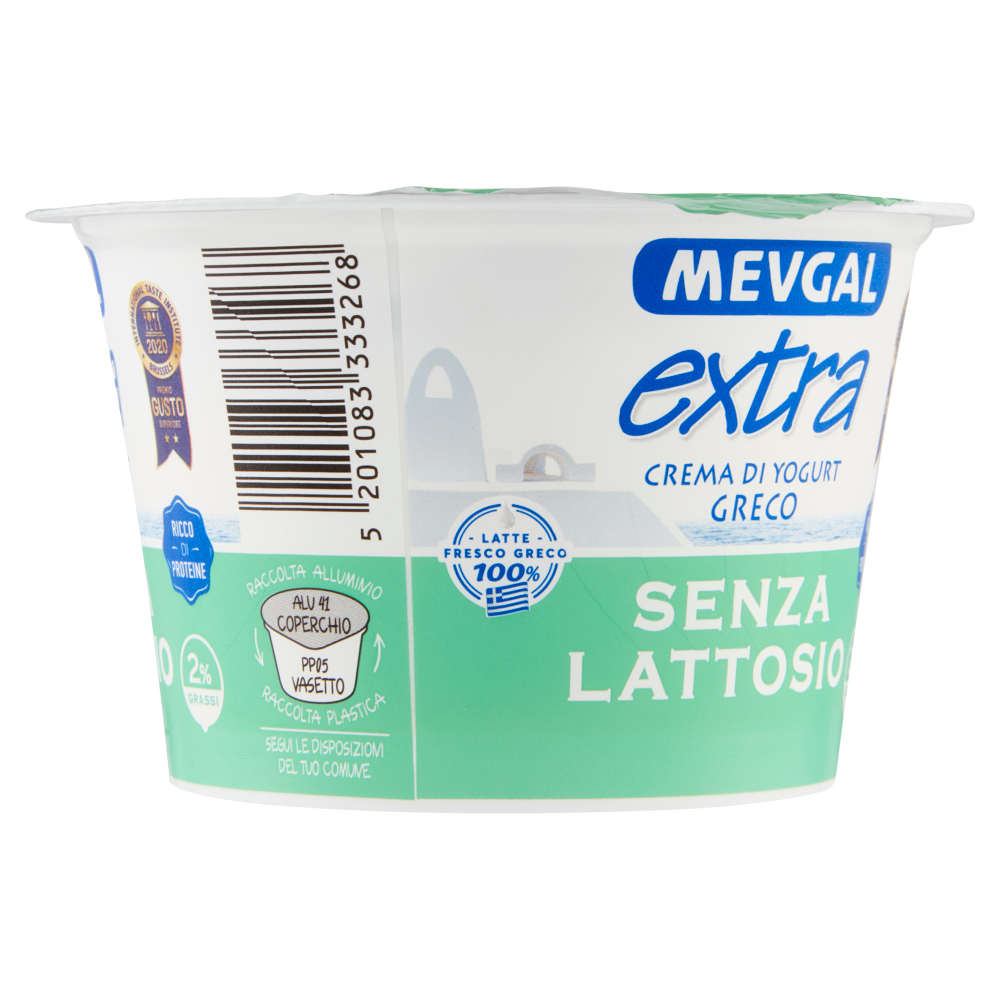 Mevgal extra Crema di Yogurt Greco Senza Lattosio 2% Grassi 150 g
