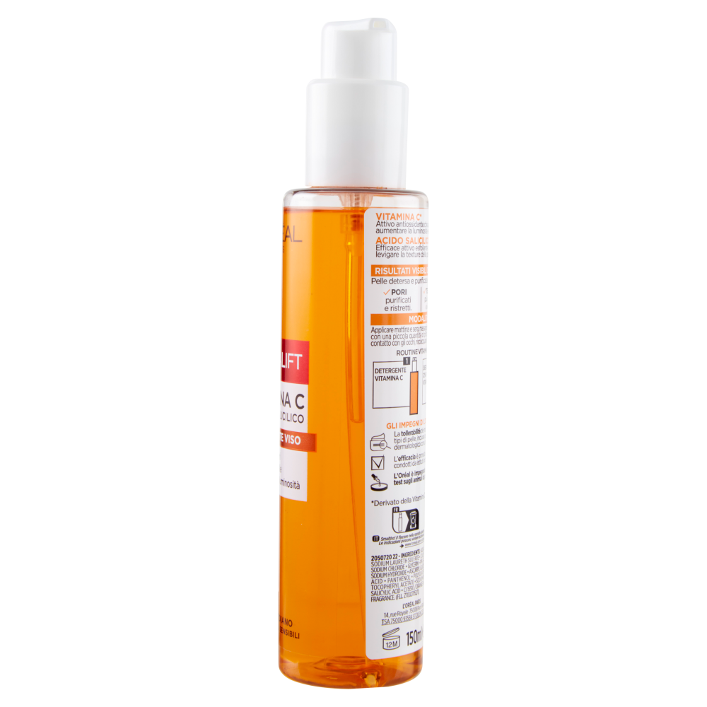L'Oréal Paris Revitalift Detergente Viso Vitamina C + Acido Salicilico, 150 ml