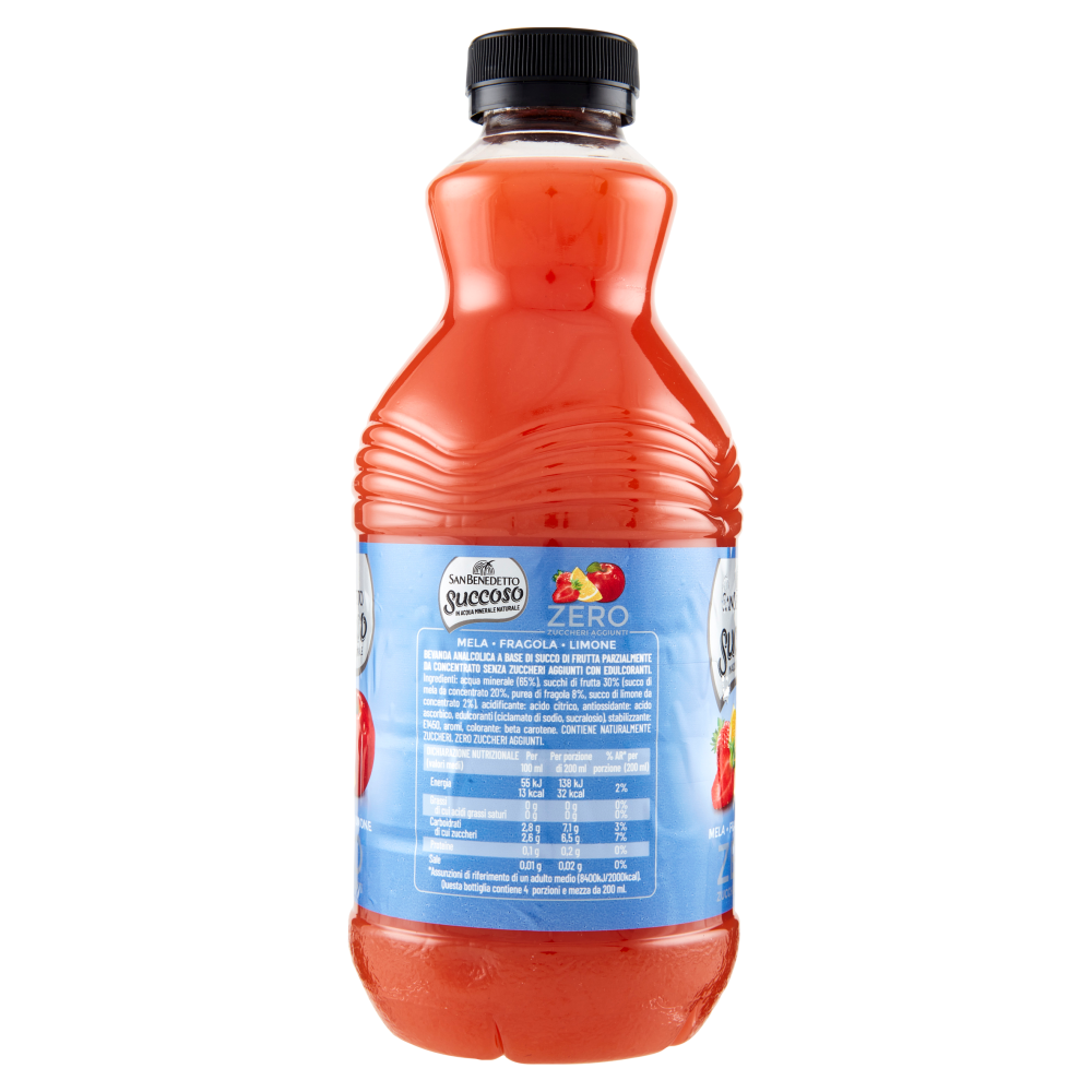 San Benedetto Succoso Zero Mela Fragola Limone PET 0,90 L