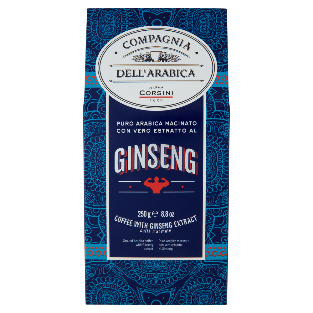 Compagnia dell'Arabica Puro Arabica Macinato con Vero Estratto al Ginseng caffè macinato 250 g