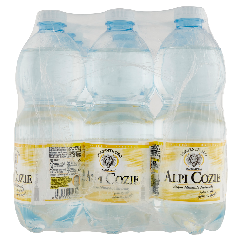 Alpi Cozie Sorgente Oro Naturale 6 x 0,5 L