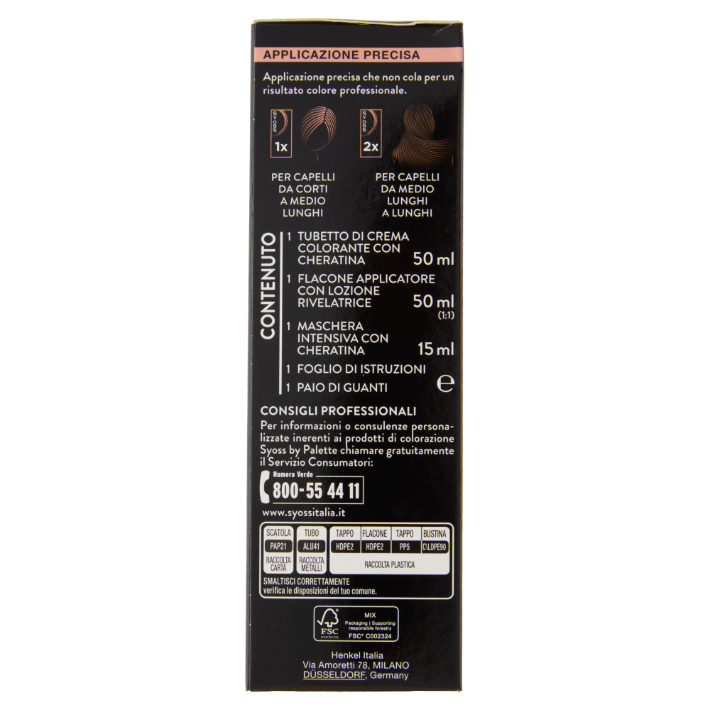 Syoss By Palette Colorazione Permanente 6_8 Biondo Scuro Cioccolato