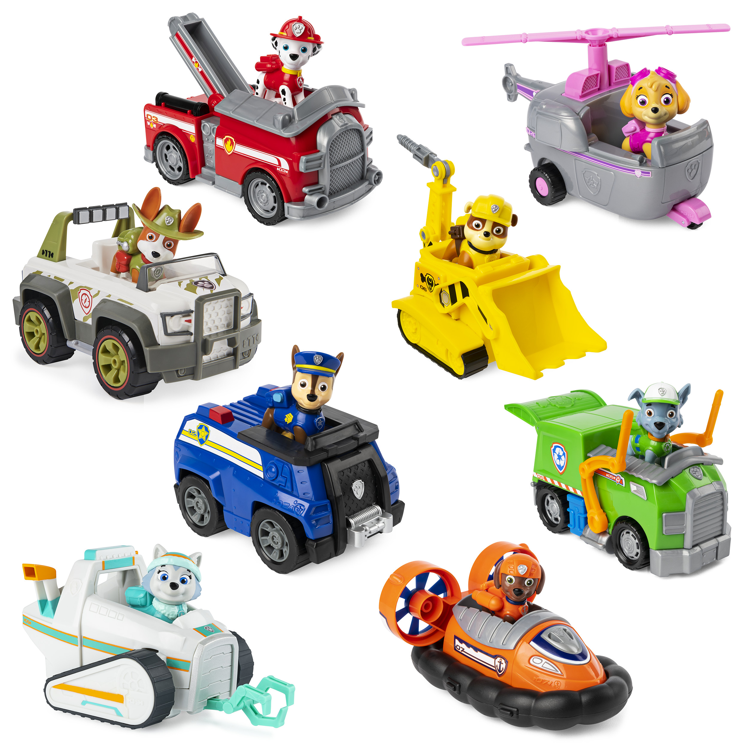 PAW Patrol , Veicolo Ruspa di Rubble, 1 Personaggio di Rubble Incluso, dai 3 Anni