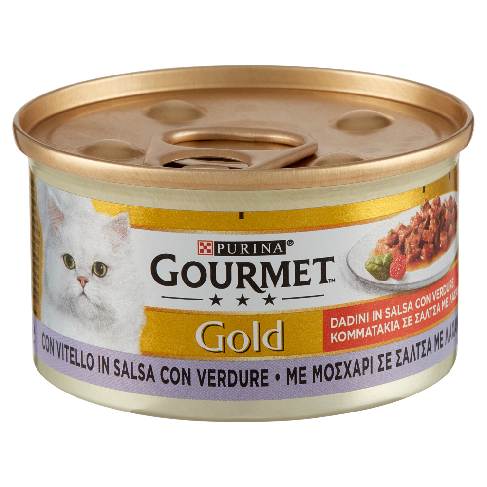 PURINA GOURMET Gold Dadini in Salsa con Verdure con Vitello in Salsa con Verdure 85 g