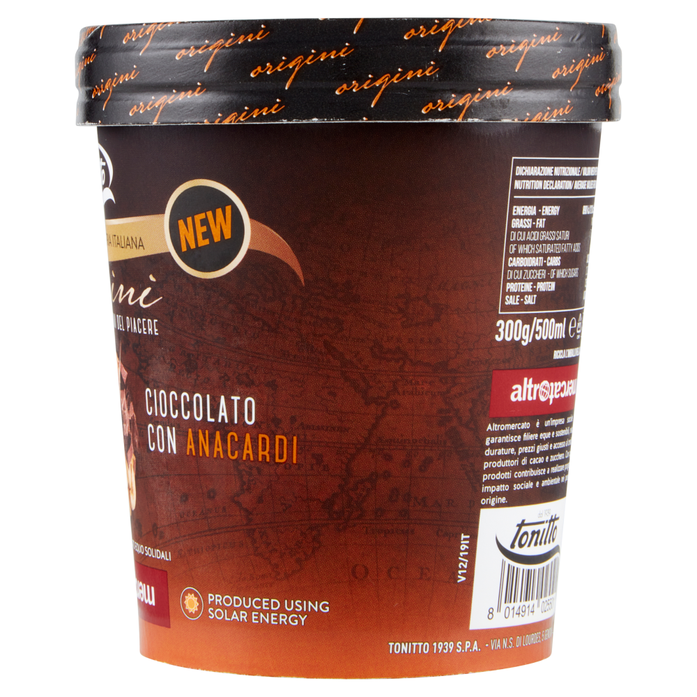 tonitto origini Cioccolato con Anacardi 300 g