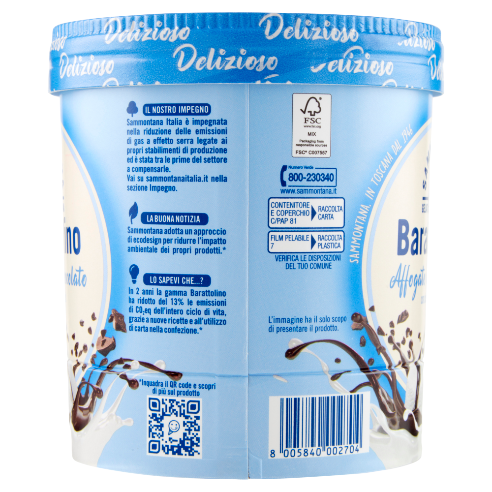 Sammontana Barattolino Delizioso Affogato al Cioccolato 500 g