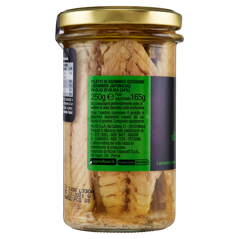 Carrefour Selection Filetti di Sgombro in olio di oliva 250 g