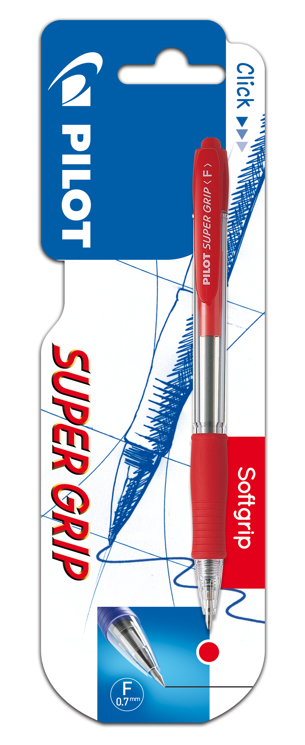 Pilot Penna A Sfera A Punta Fine Supergrip Rosso