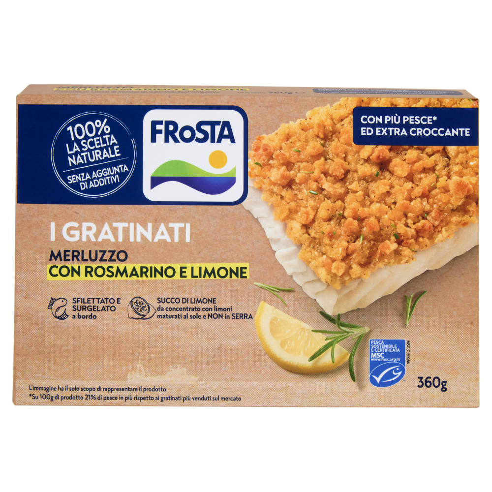 FRoSTA i Gratinati Merluzzo con Rosmarino e Limone 360 g