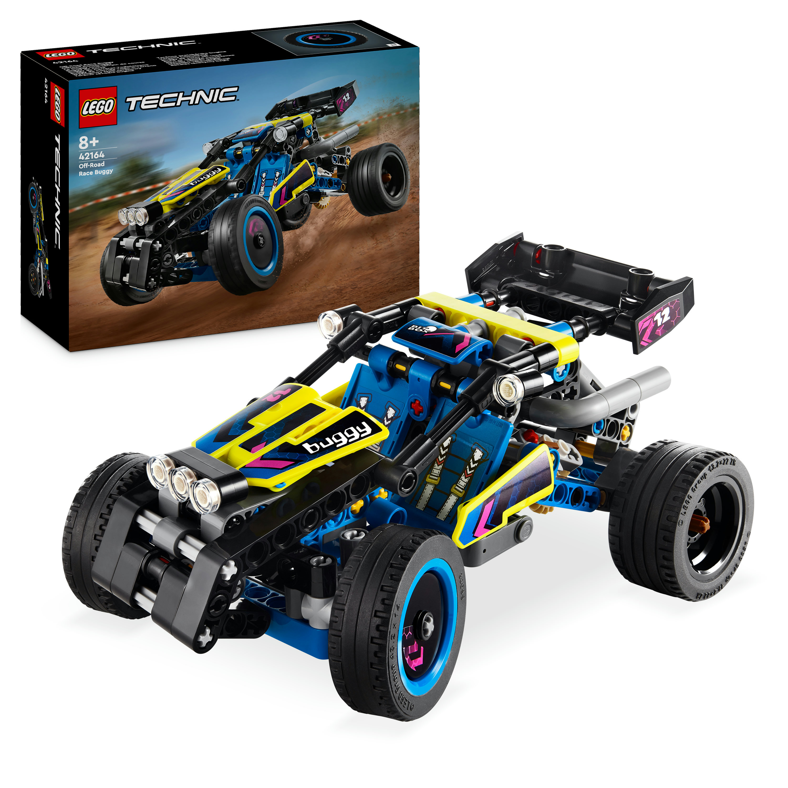 LEGO Technic 42164 Buggy da Corsa, Macchina Giocattolo per Bambini da 8 Anni in su, Regalo Amanti Modellini di Auto da Gara