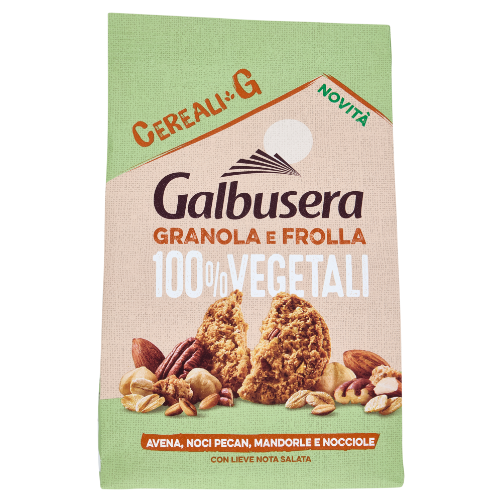 Galbusera Cereali G Granola e Frolla 100% Vegetali Avena, Noci Pecan, Mandorle e Nocciole 280 g