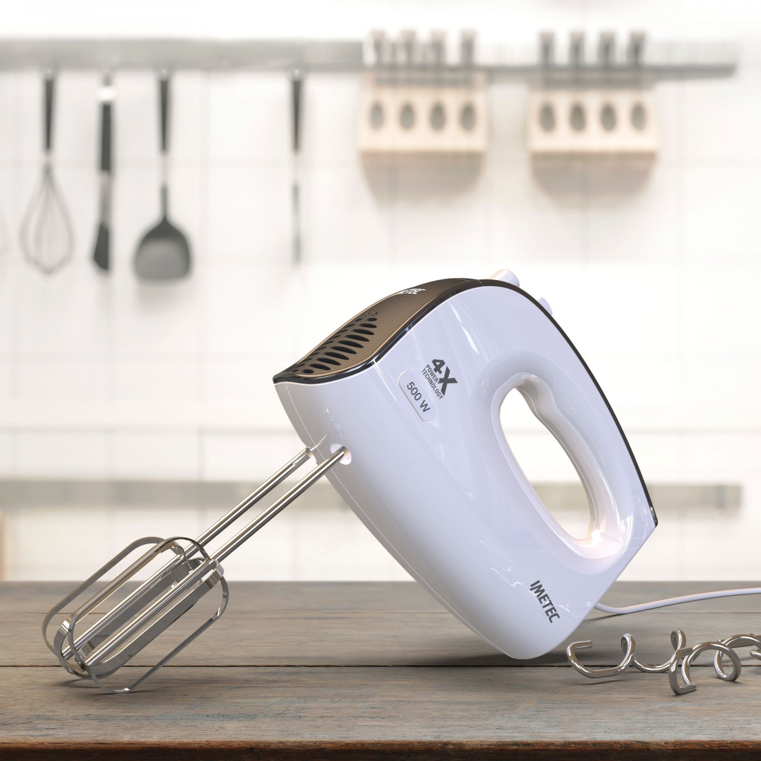 Imetec ST5 700 Sbattitore manuale 500 W Nero, Bianco