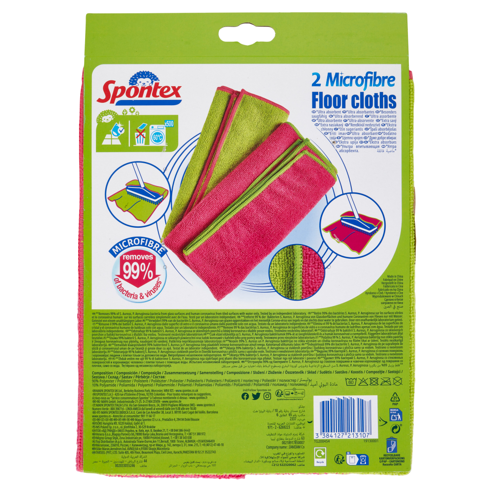 Spontex Panno Pavimenti Microfibre x2