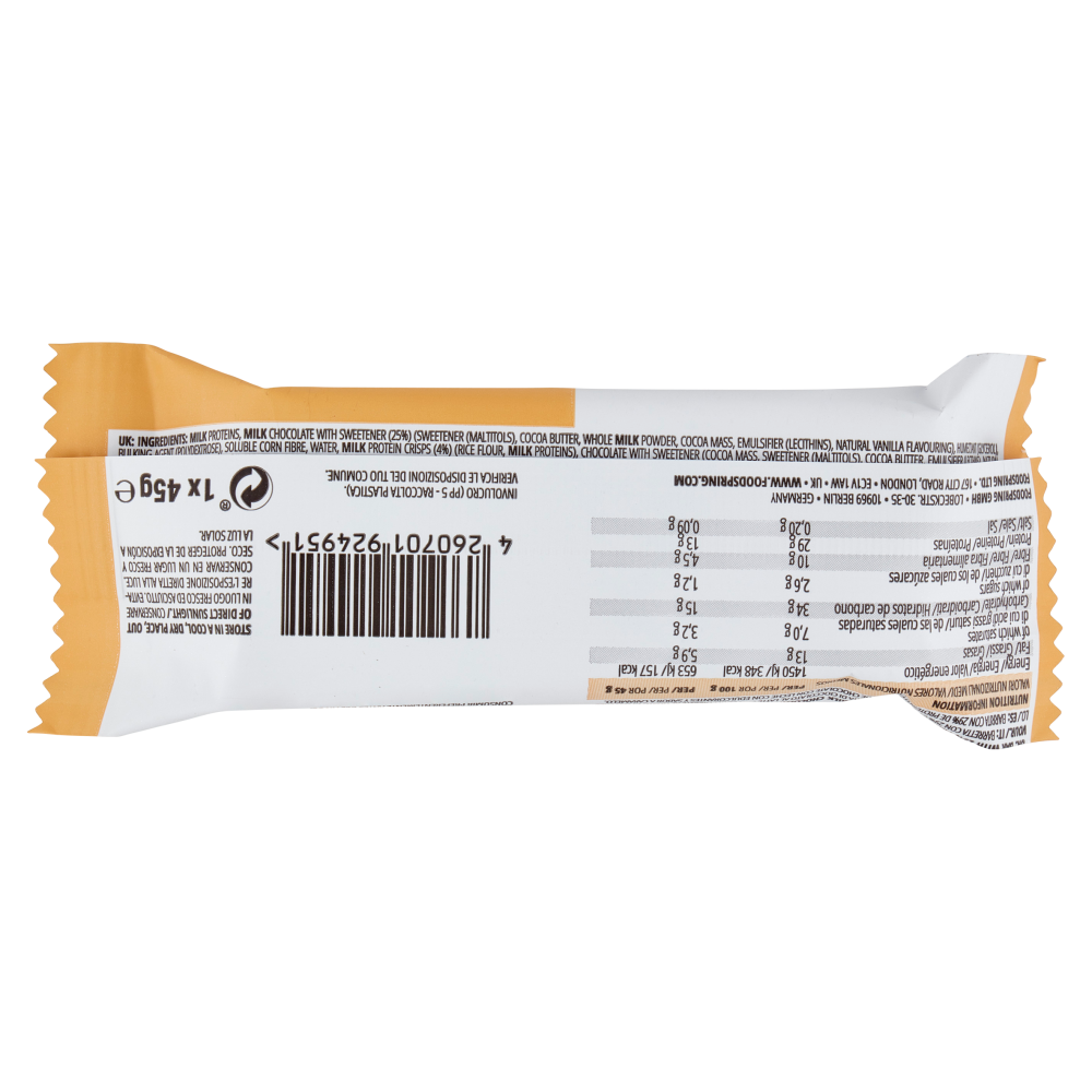 foodspring Protein Bar Extra Chocolate Soft Caramel 1 x 45 g