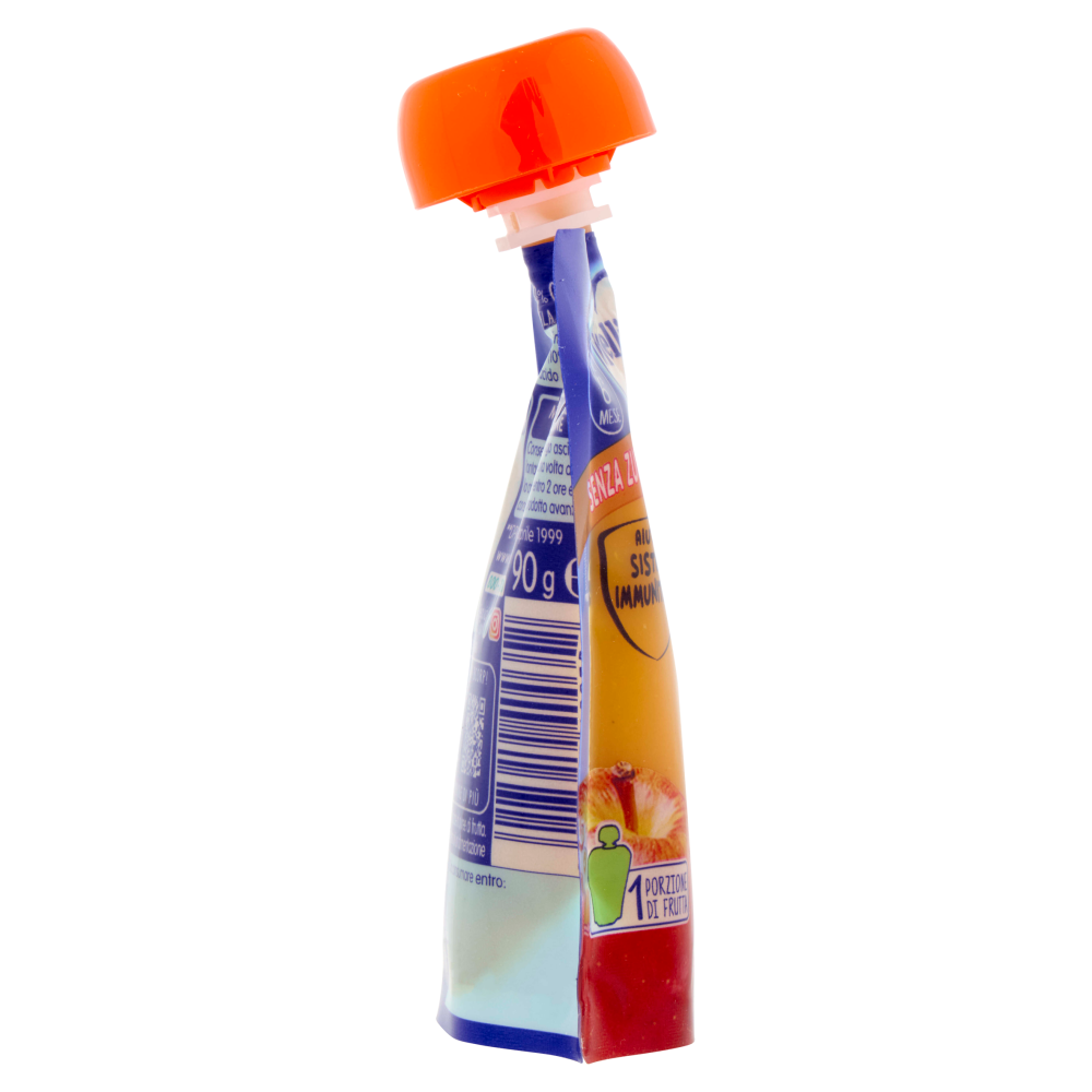 MELLIN Merenda di Frutta 100% con Carota, Arancia e Mango, a partire dal 6&deg; mese, Pouch 90 g