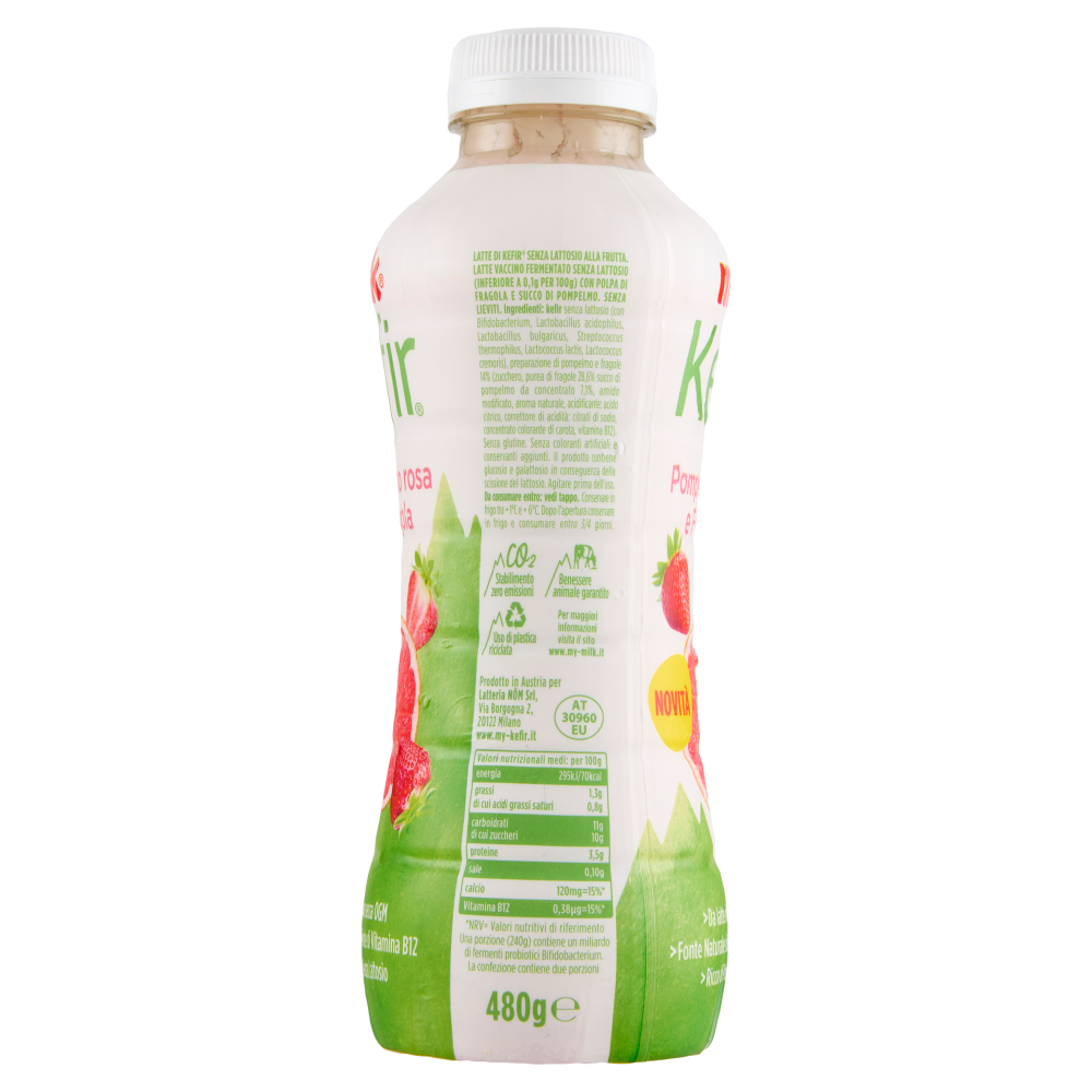 Milk Kefir Pompelmo rosa e Fragola 480 g