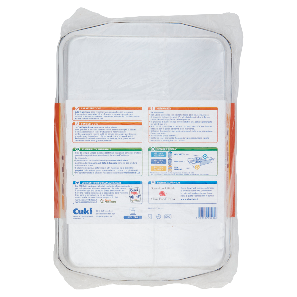 Cuki Cuoce Teglie Extra Alluminio alto spessore 8 Porzioni 2 pz
