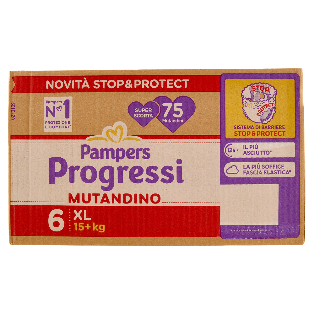 Pampers Progressi Mutandino XL 75 pz