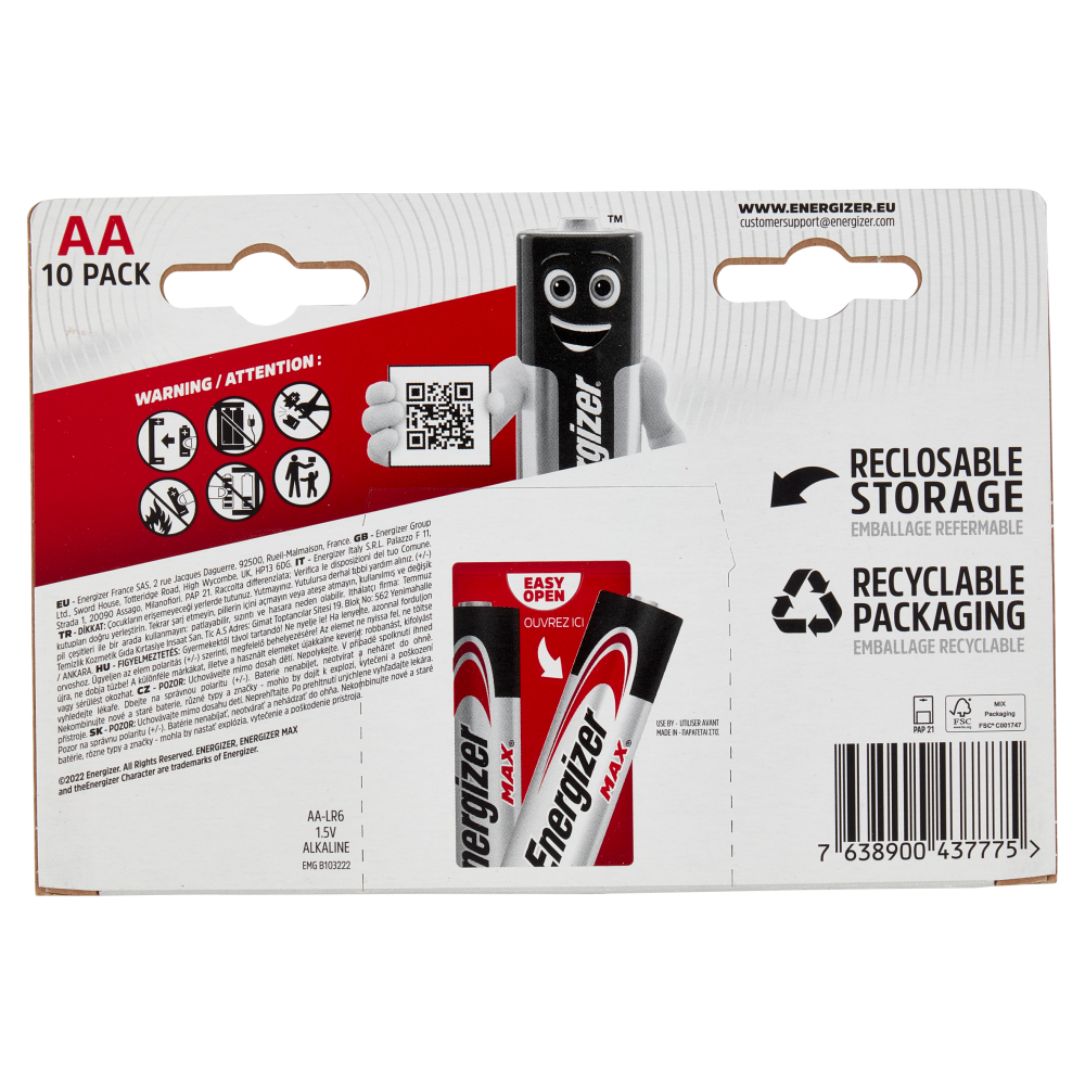 Energizer Max AA 10 pz