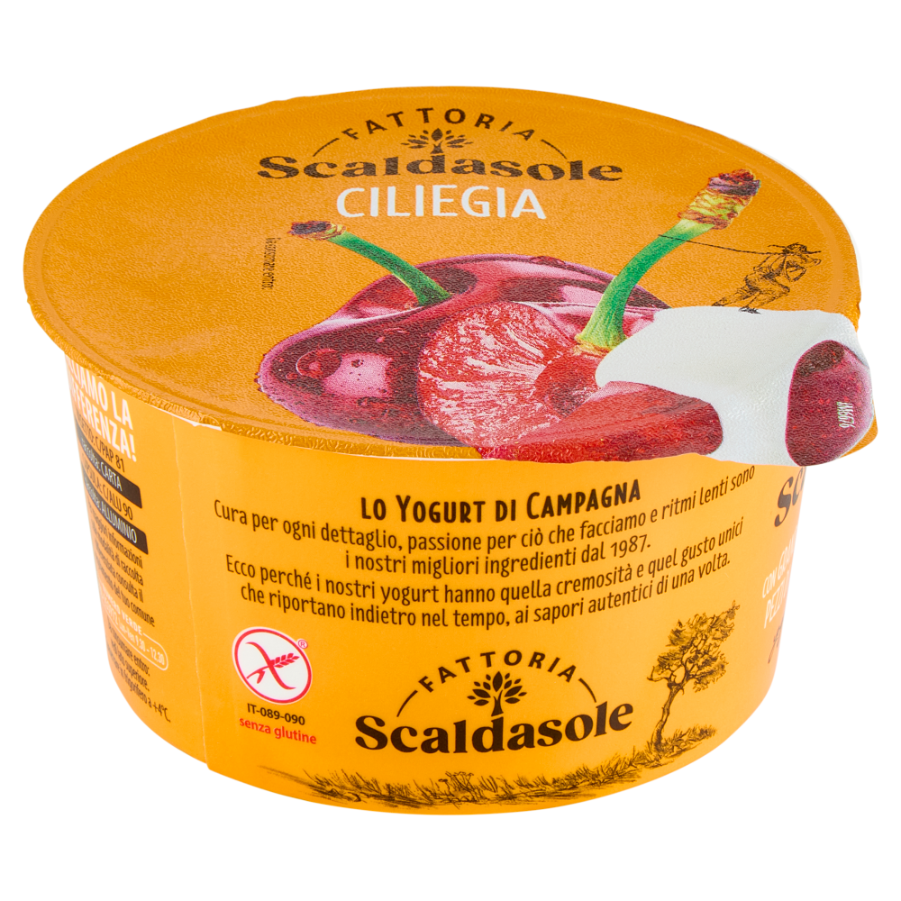 Fattoria Scaldasole con Grandi Pezzi di Ciliegia yogurt biologico 150 g