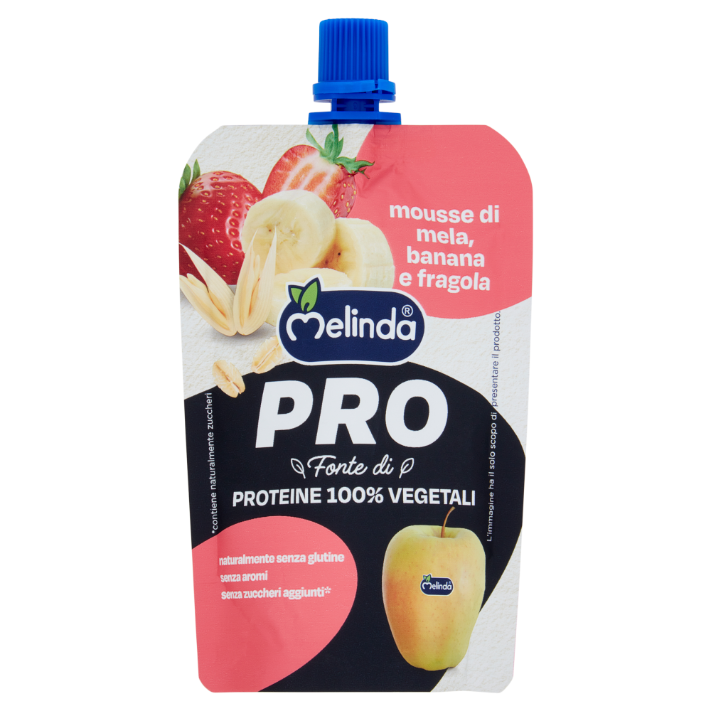 Melinda Pro mousse di mela, banana e fragola 100 g