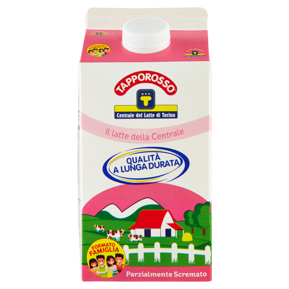 Centrale del Latte di Torino Tapporosso Qualit&agrave; a Lunga Durata Parzialmente Scremato 1,5 litri