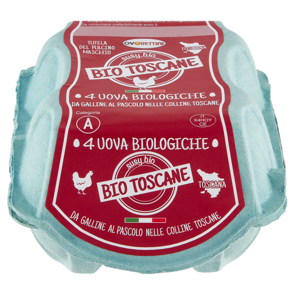 Ovobettini Bio Toscane 4 Uova Biologiche 224 g