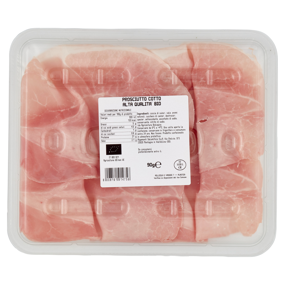 Rigamonti Prosciutto Cotto Alta Qualità 90 g