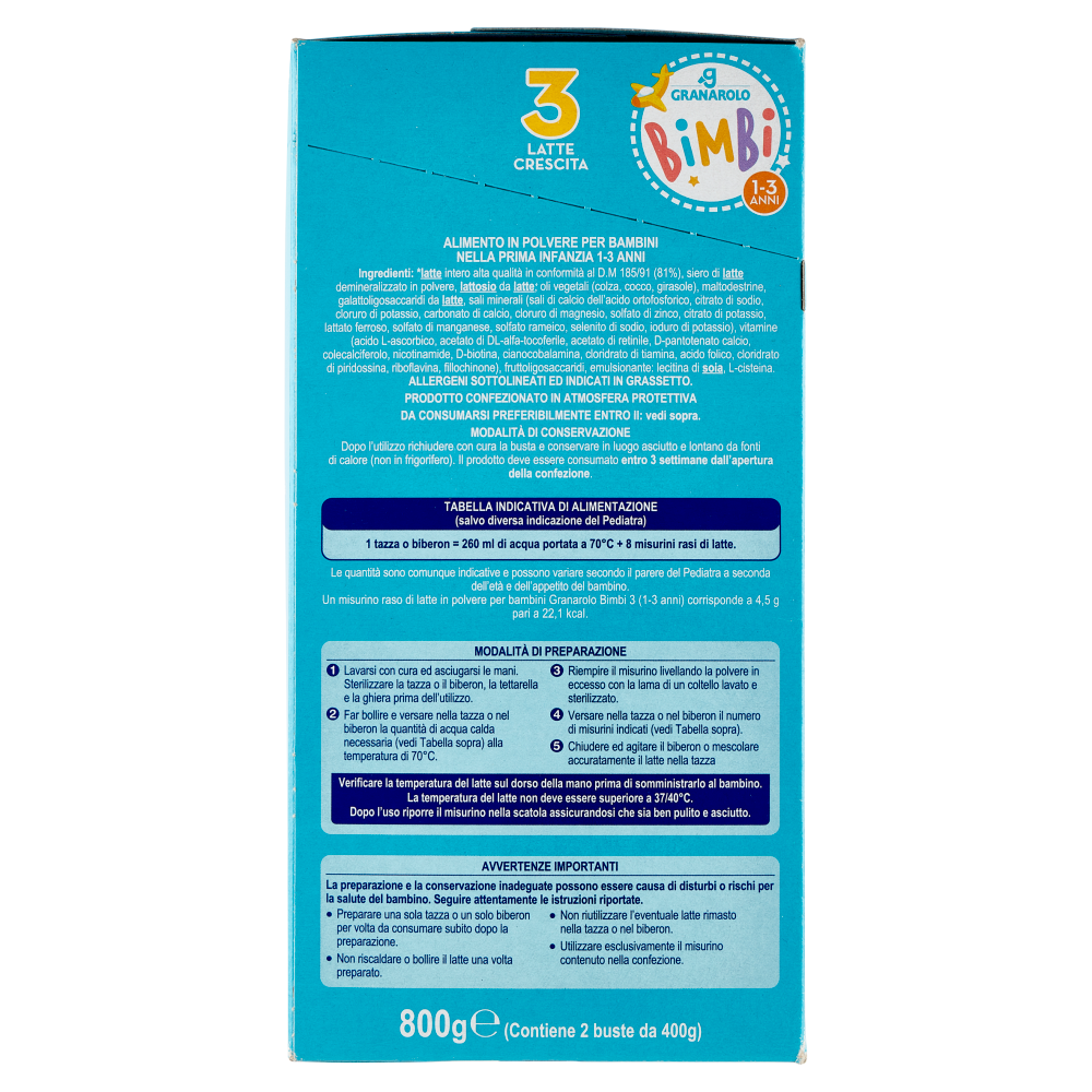 Granarolo Bimbi Latte Crescita 3 2 x 400 g