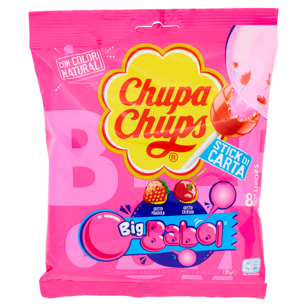Chupa Chups Big Babol 8 Lollipops 120 g