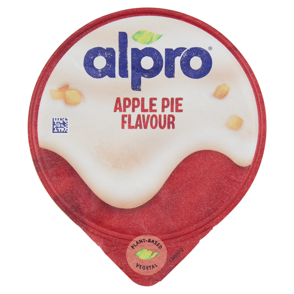 ALPRO Alternativa Vegetale allo Yogurt, Gusto Torta di Mele, Fonte di Calcio, Basso in grassi, 135g