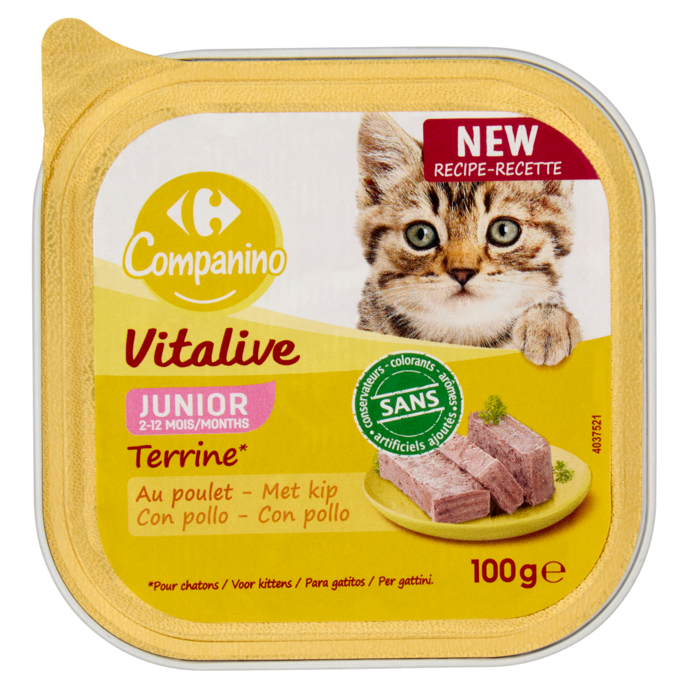 Carrefour Companino Vitalive Junior Terrine* con pollo 100 g