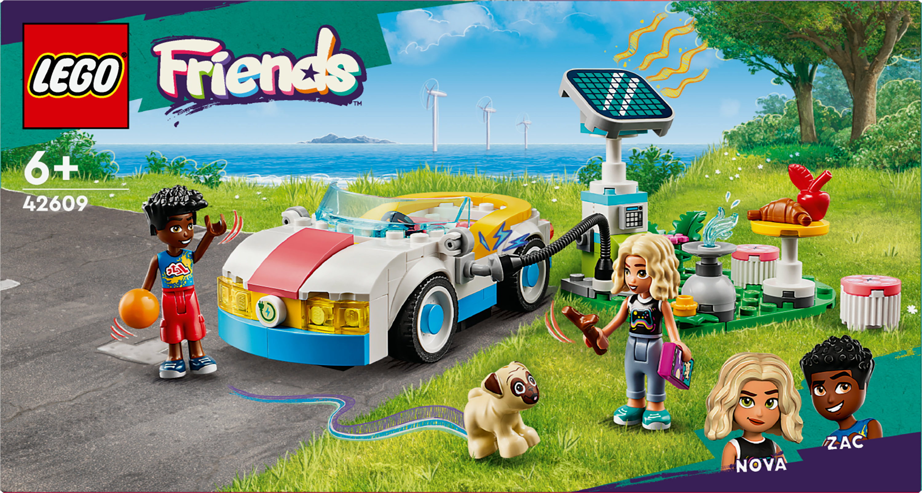 LEGO Friends Auto elettrica e caricabatterie