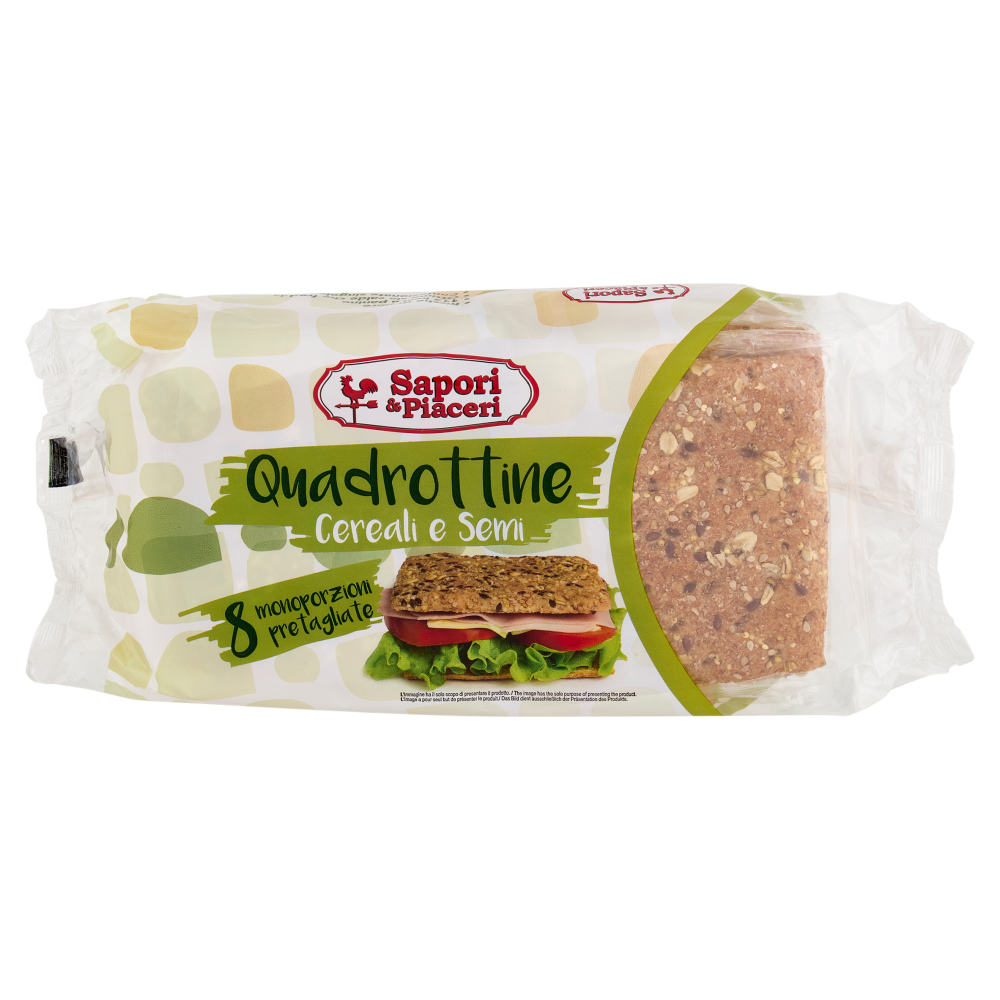 Sapori & Piaceri Quadrottine Cereali e Semi 8 monoporzioni 310 g
