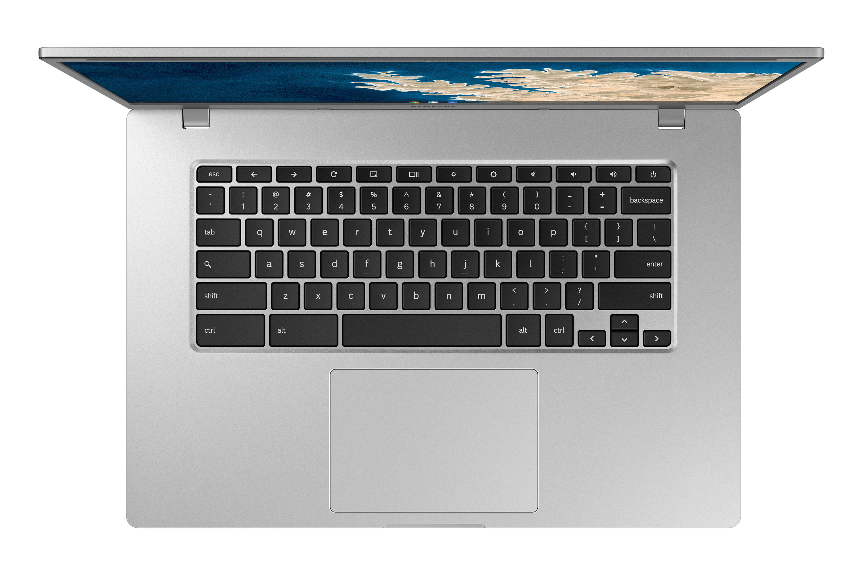 Samsung Chromebook 4+ Intel® Celeron® N4000 39,6 cm (15.6") Full HD 4 GB LPDDR4-SDRAM 64 GB eMMC Wi-Fi 5 (802.11ac) ChromeOS Argento