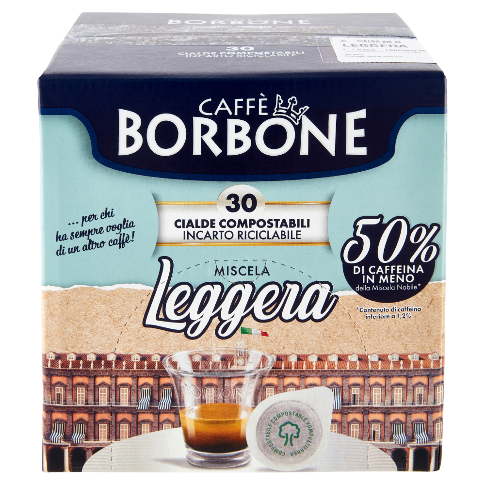 Caffè Borbone Miscela Leggera Cialde Compostabili 30 x 7,2 g