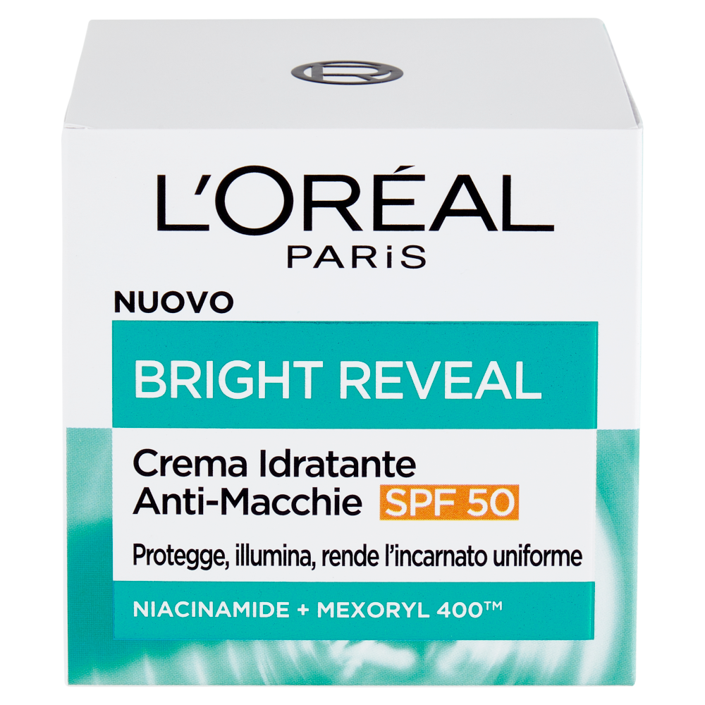 L'Oréal Paris Bright Reveal Crema Idratante Anti-Macchie SPF 50, 50 ml