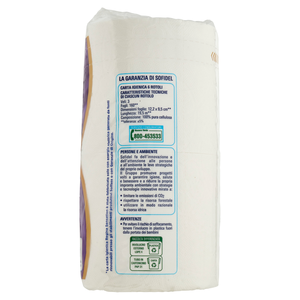 Regina Sensation carta igienica 6 rotoli