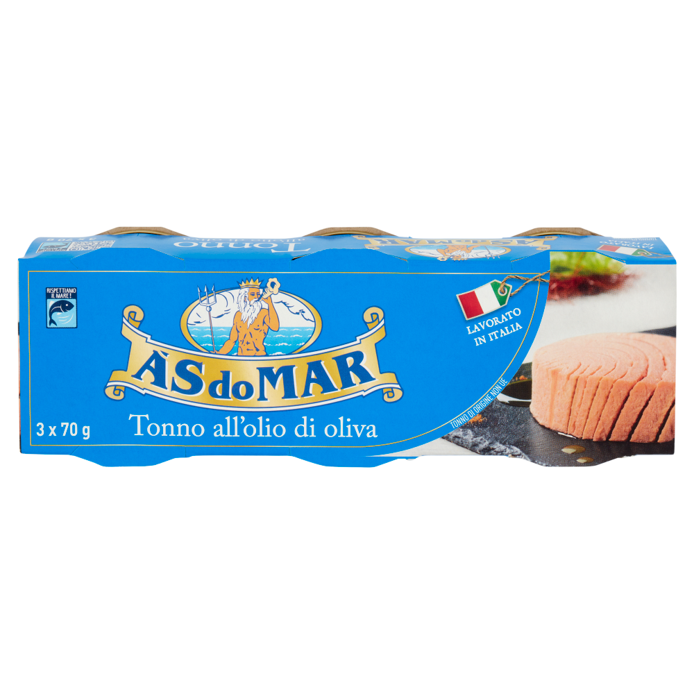 Asdomar Tonno all'olio di oliva 3 x 70 g