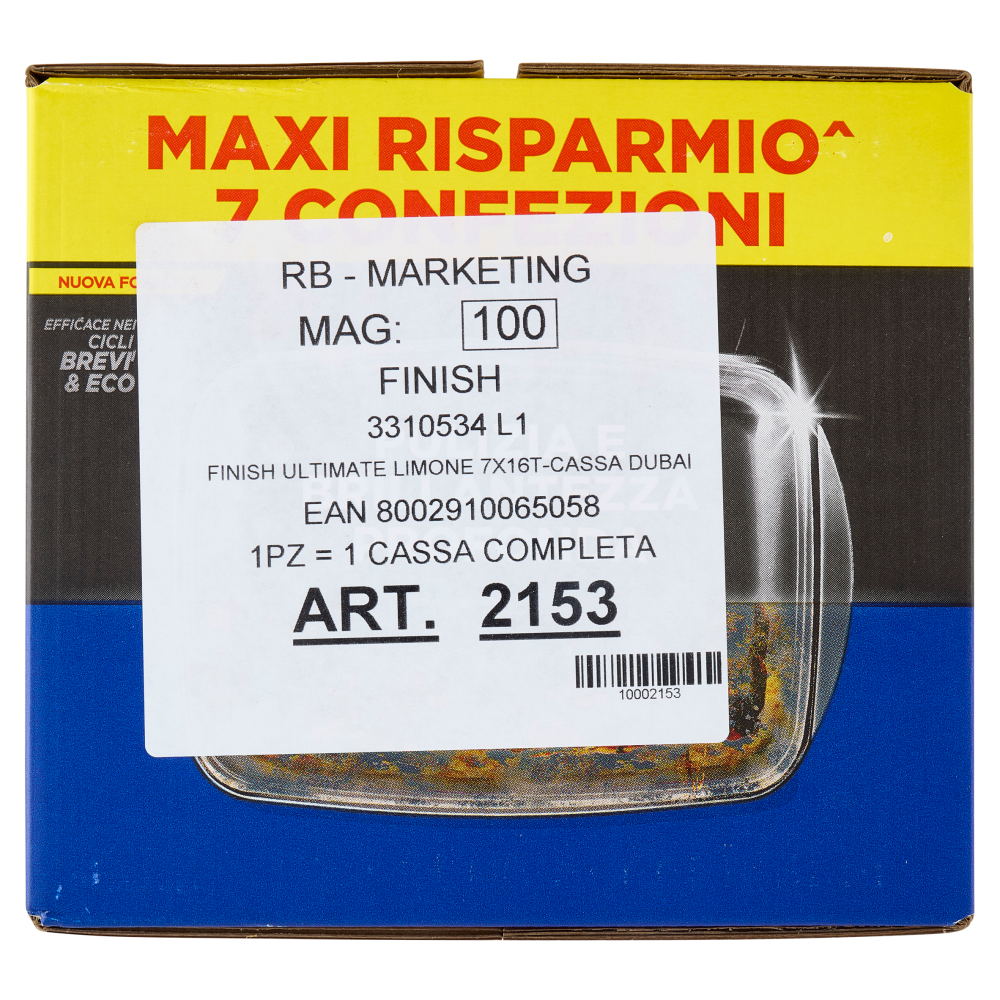 Finish Ultimate Limone pastiglie lavastoviglie 112 lavaggi 1444,8 g
