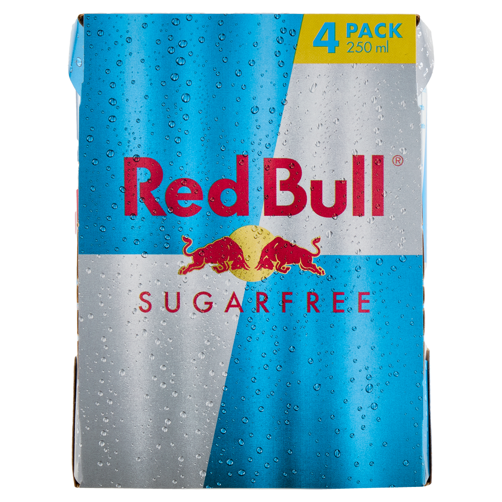 Red Bull Energy Drink, Senza Zuccheri, 4x250 ml