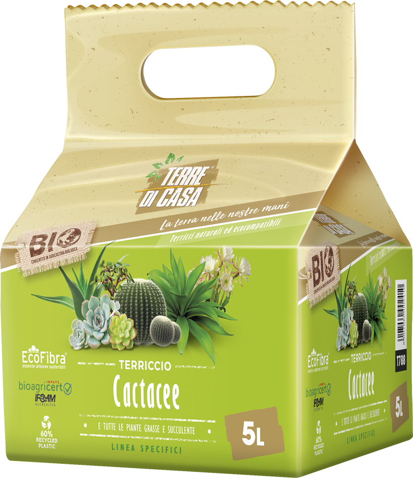 Terre di Casa Terriccio cactacee per piante grasse e succulente 5lt terriccio per vaso 5 L Interno e esterno