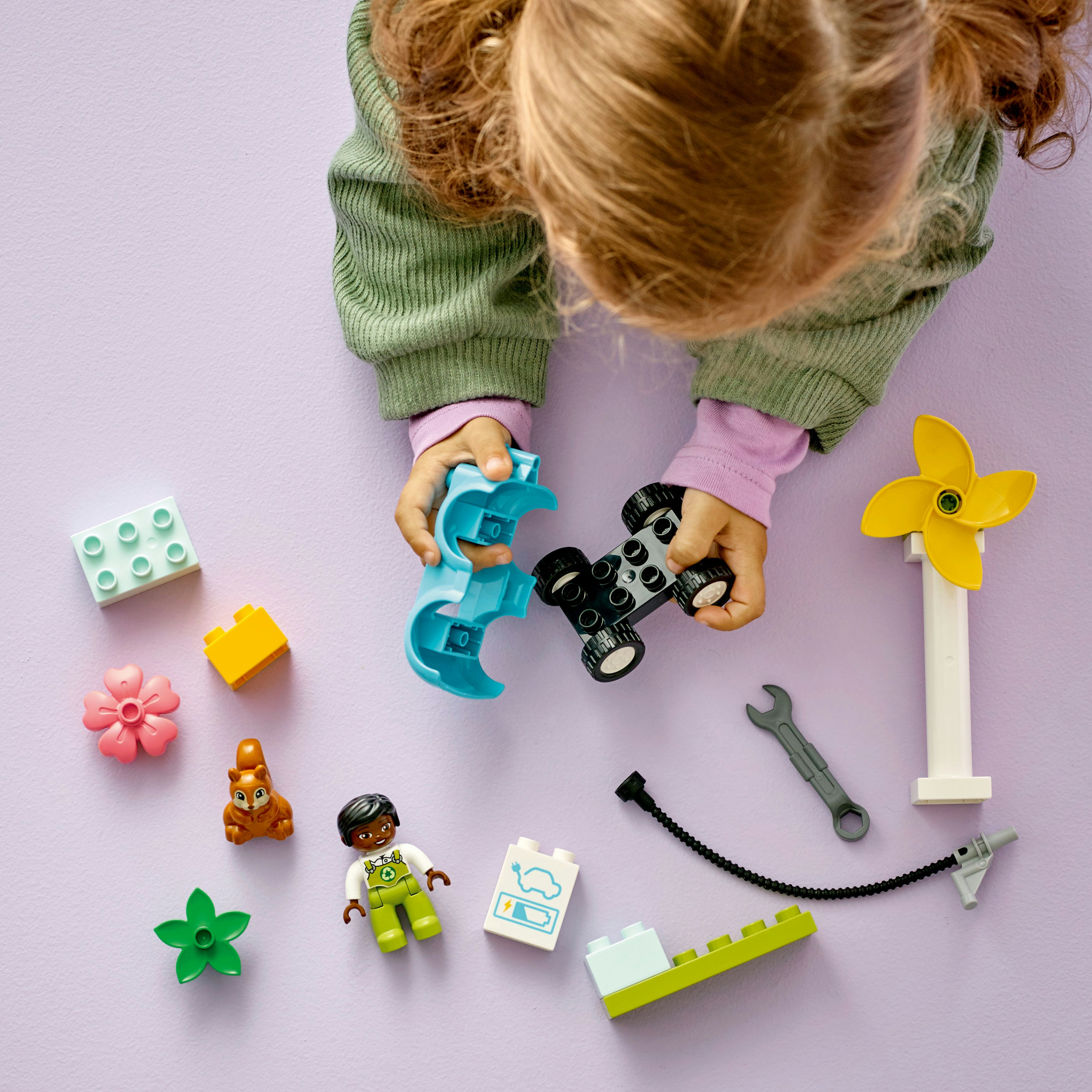 LEGO DUPLO Turbina eolica e auto elettrica