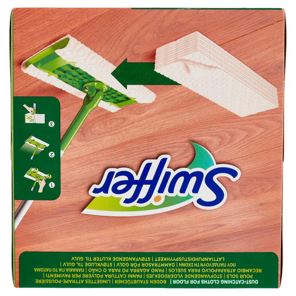 Swiffer Dry Panni Cattura Polvere per Scopa Swiffer - Ricarica 30 Salviette Legno & Parquet