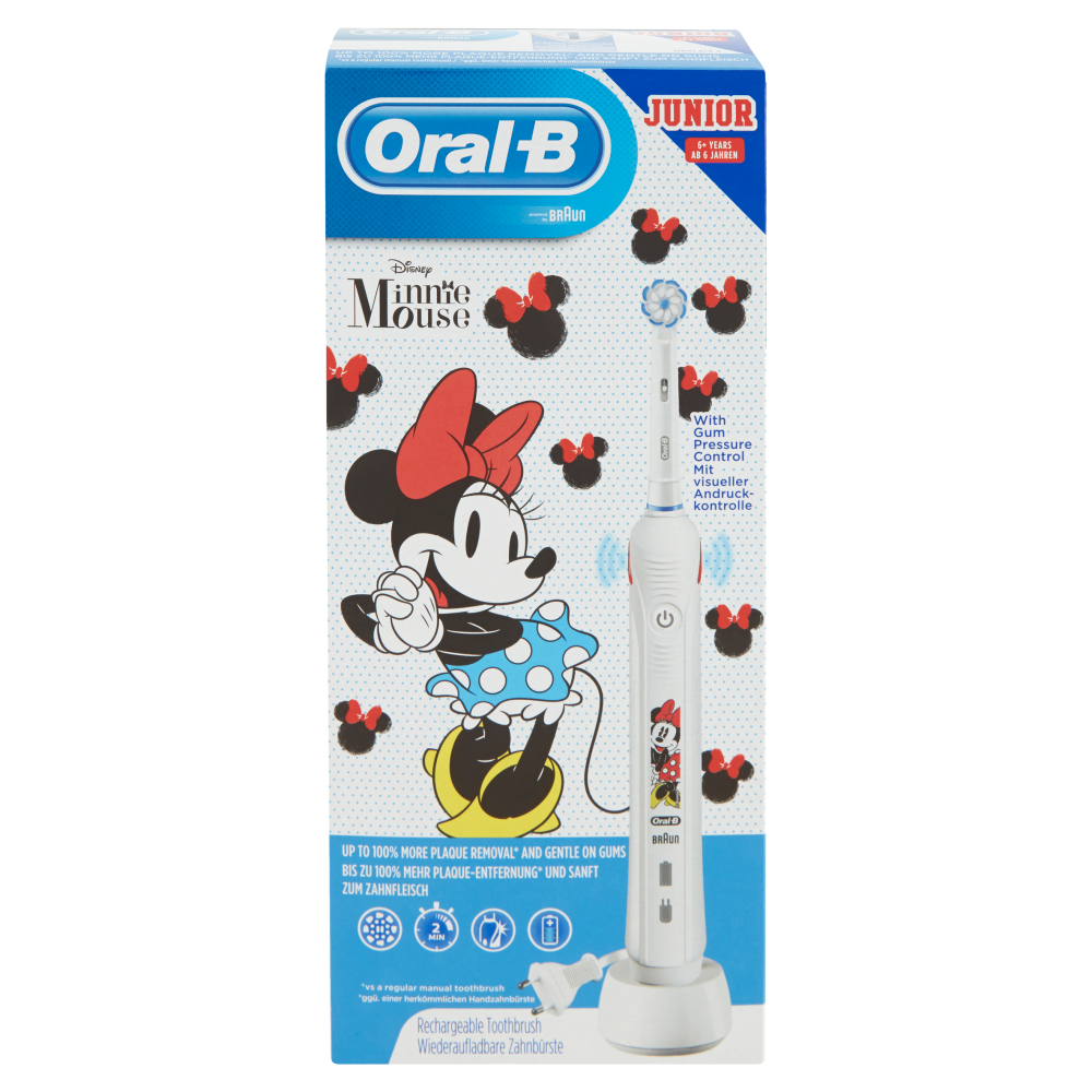 Oral-B Spazzolino Elettrico Ricaricabile Junior +6 anni con Minnie