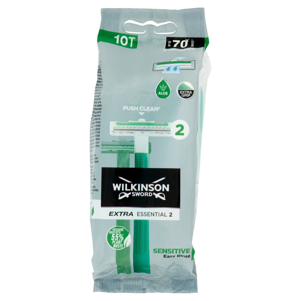 Wilkinson Sword Rasoio usa&getta Extra Essential 2 Sensitive x10