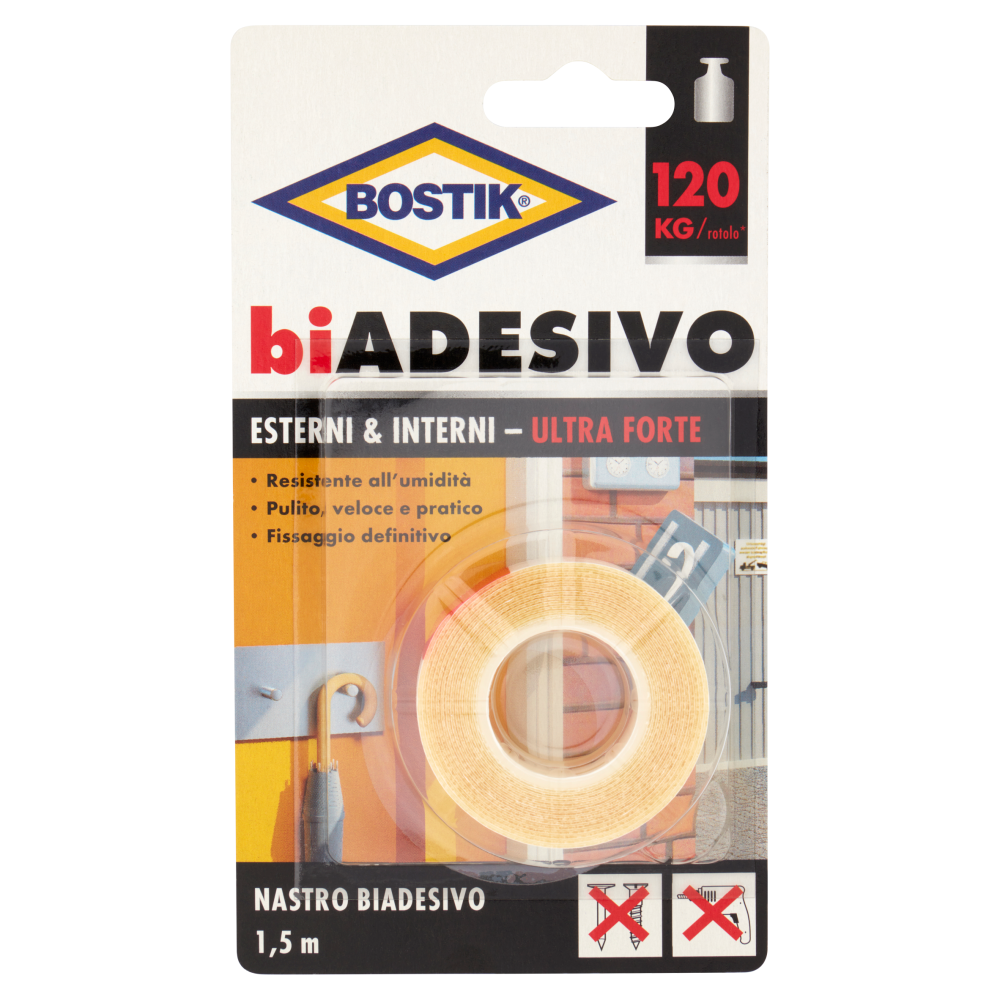 Bostik biAdesivo Esterni & Interni - Ultra Forte 1,5 m x 19 mm